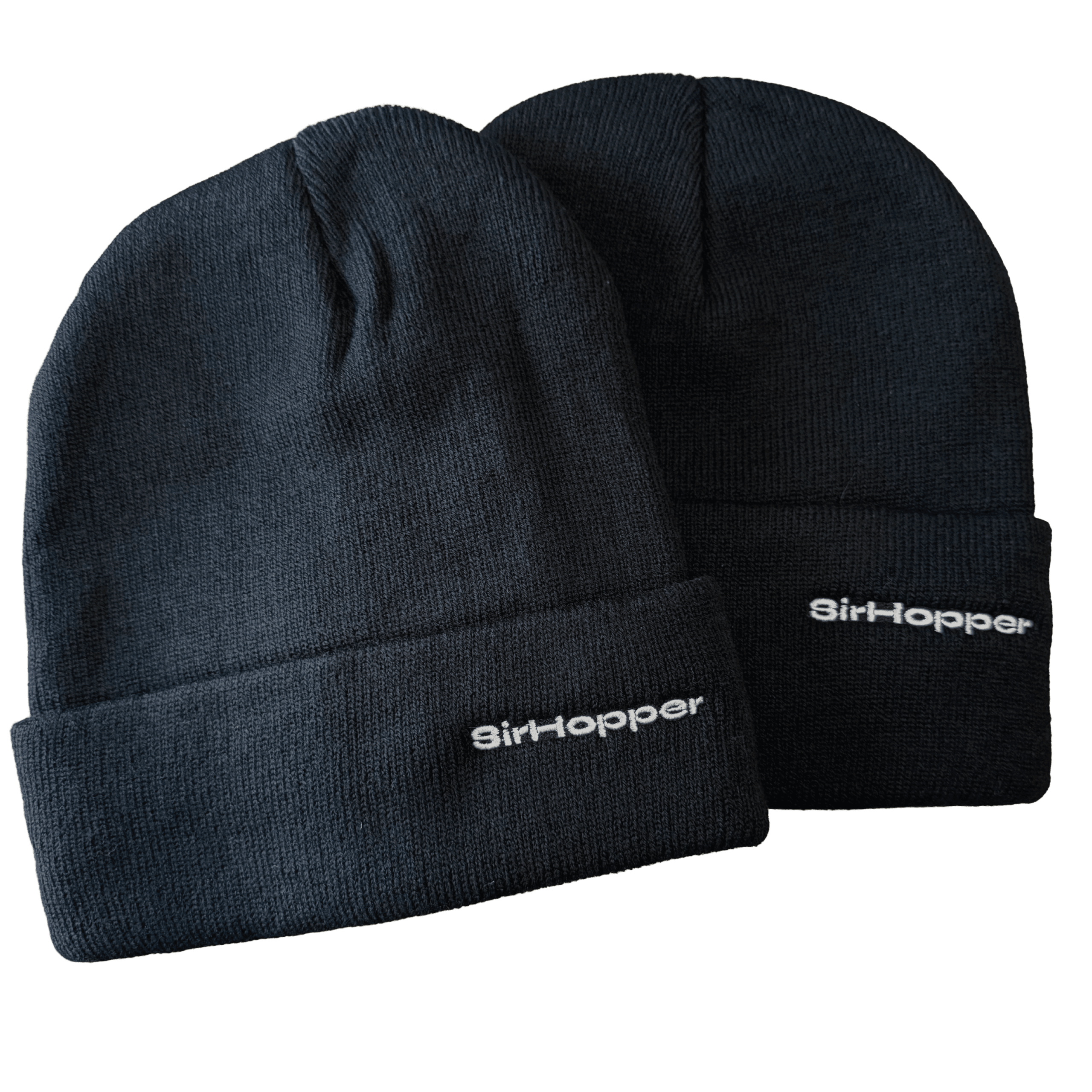 Gorro Beanie Tejido Doble – Negro Clásico